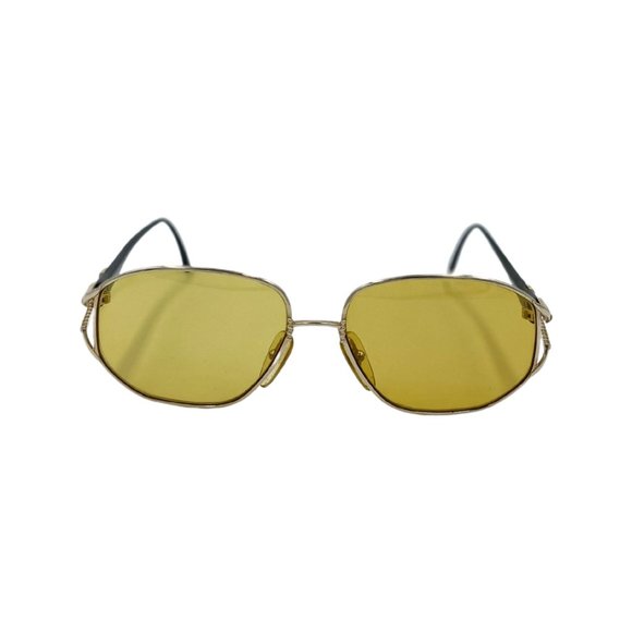 80\'s90\'s CHRISTIAN DIOR Sunglasses Eyewear Gold Metal Frames Green Lens Designer main image 4